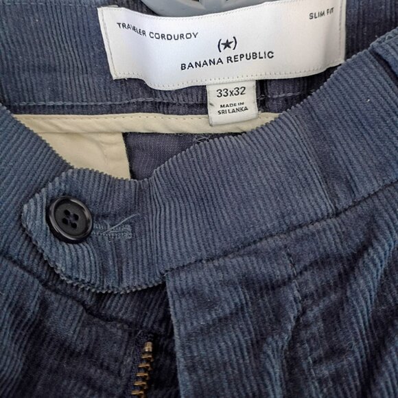 Banana Republic Men's Traveler Corduroy Pants 33x32 Slim Fit - Picture 3 of 5